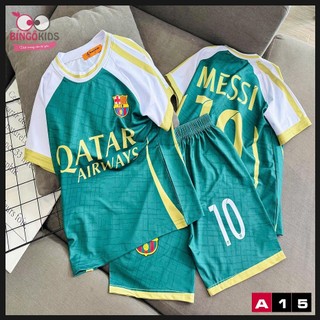 Đồ bộ mặc nhà cho bé trai thể thao bóng đá Ann's Kids thun lạnh in 3D màu sắc đẹp và thoáng mát