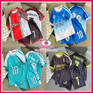 Đồ bộ mặc nhà cho bé trai thể thao đá banh Ann Kids thun lạnh in 3D in họa tiết câu lạc bộ nổi tiếng