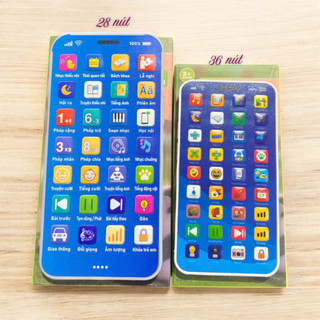 Đồ chơi điện thoại iPHONE thông minh tiếng việt có đèn nhạc tặng kèm sạc cho bé mô hình giáo dục