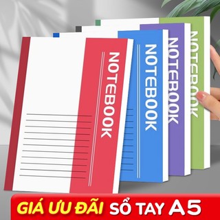 Sổ Kẻ Ngang A5 200 Trang Cao Cấp - Vở Ghi Chép Dày Dặn, Giấy Mịn, Bền Đẹp, Dùng Học Tập, Văn Phòng