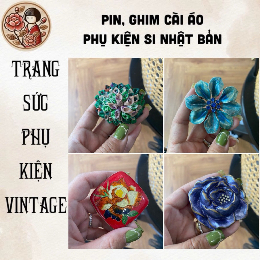 (Update 24.12) Pin ghim cài áo SIZE LỚN 2hand - Phụ kiện si Nhật Bản ...