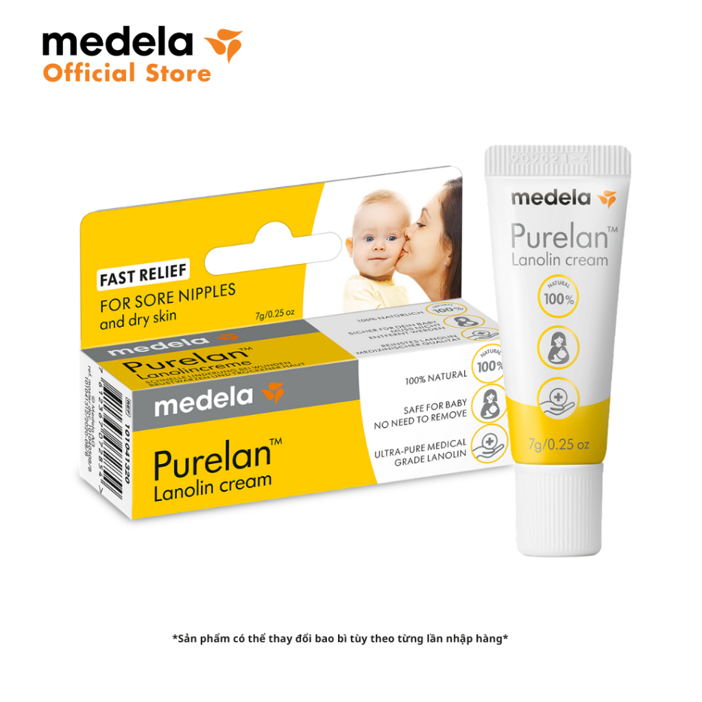 Kem Purelan™ Medela 7g - Kem bôi nứt cổ gà, khô da..