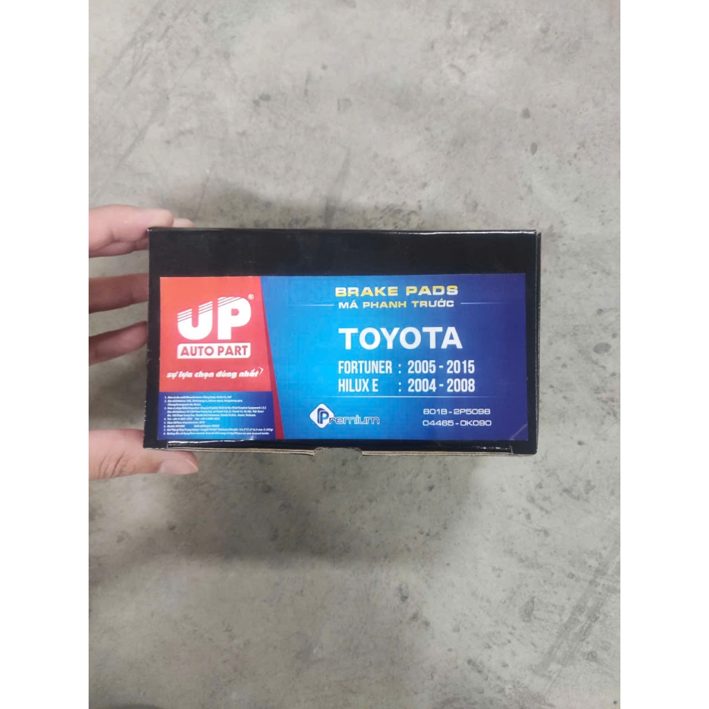 Má phanh trước xe TOYOTA FORTUNER,HILUX,LAND CRUISER PRADO,ISUZU DMAX,LEXUS