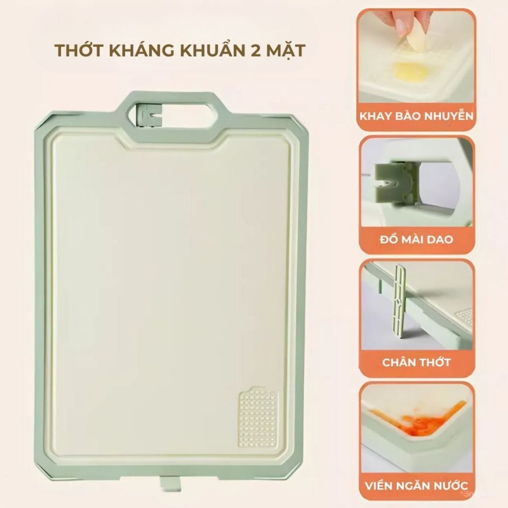 Thớt Inox 304 Tích Hợp Mài Dao Kháng Khuẩn – Chống Trượt, An Toàn Cho Nhà Bếp - Homie House