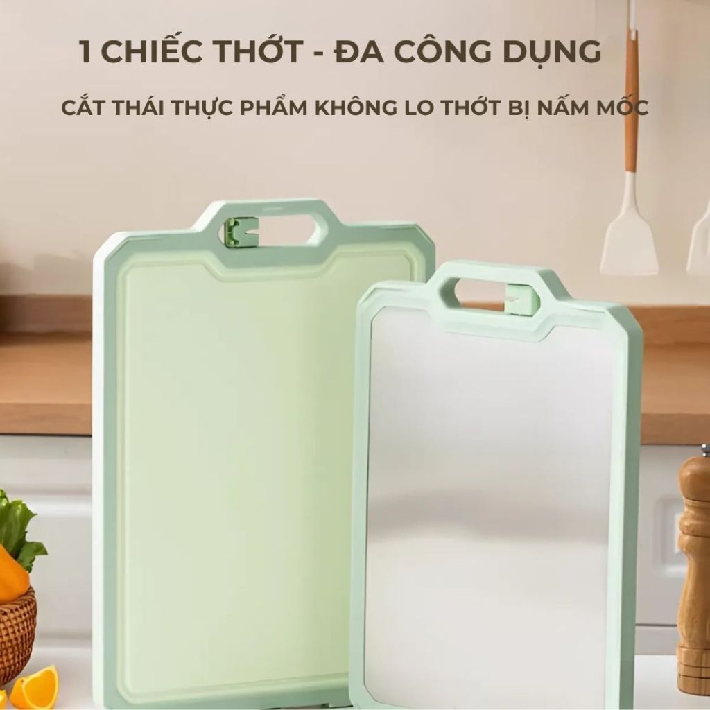 Thớt Inox 304 Tích Hợp Mài Dao Kháng Khuẩn – Chống Trượt, An Toàn Cho Nhà Bếp - Homie House