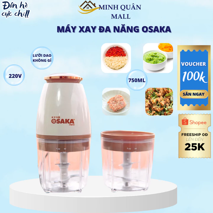 Máy Xay Thịt Đa Năng Osaka Dung Tích 750ML, Xay Thịt, Xay Cá, Xay Thực Phẩm, Xay Đồ Ăn Dặm Cho Bé