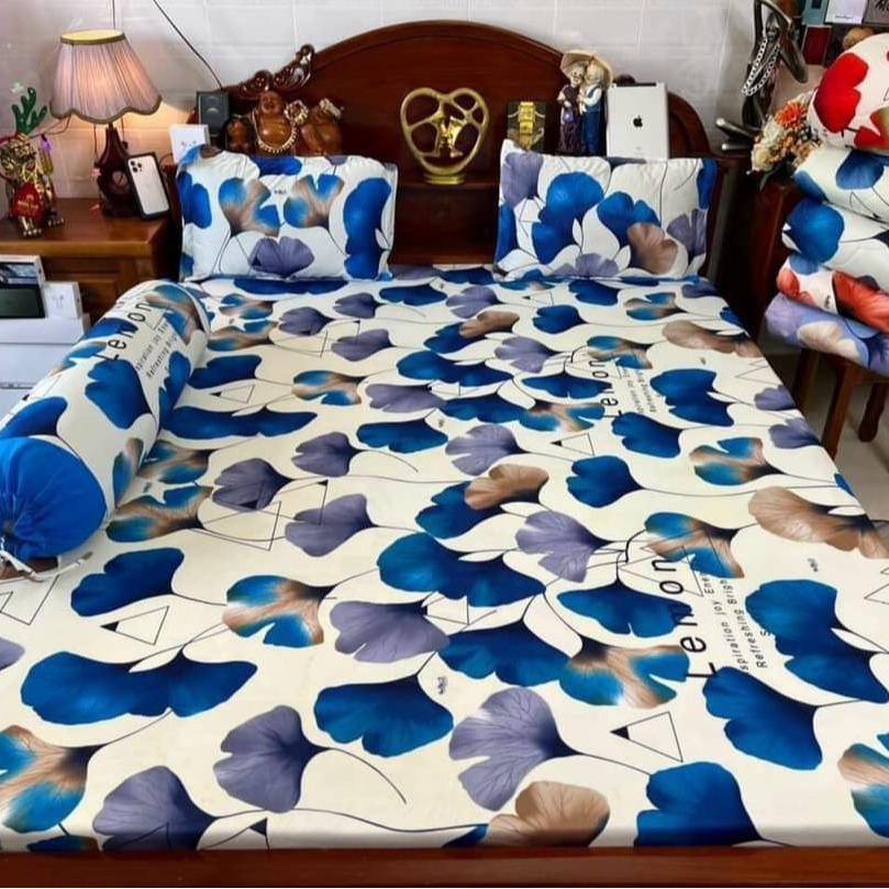 (áo ôm cột dây)  bộ ga thun 4 món(1 ga 2 nằm 1 áo ôm)
