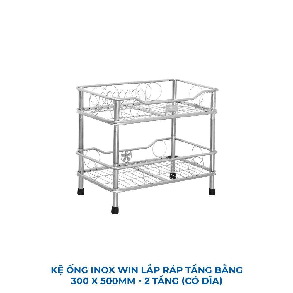 [HỎA TỐC] Kệ ống inox WIN tầng bằng QUI PHÚC, inox không gỉ, thiết kế lắp ráp, tiện dụng, đa năng