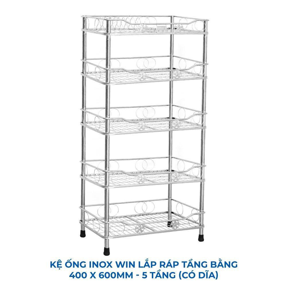 [HỎA TỐC] Kệ ống inox WIN tầng bằng QUI PHÚC, inox không gỉ, thiết kế lắp ráp, tiện dụng, đa năng