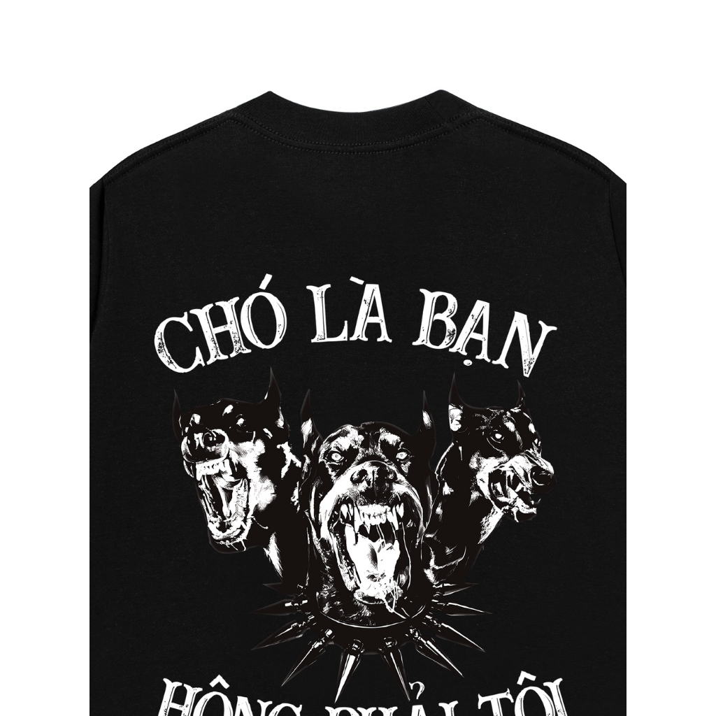Áo Vớ Vẩn Vui Tươi REDLABEL Áo Thun CHÓ LÀ BẠN Cotton 100% Oversize Nam Nữ TS41