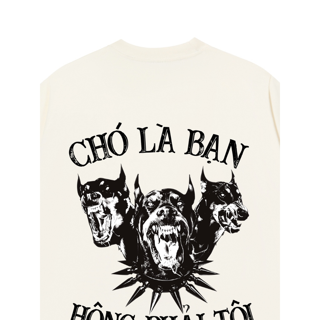 Áo Vớ Vẩn Vui Tươi REDLABEL Áo Thun CHÓ LÀ BẠN Cotton 100% Oversize Nam Nữ TS41