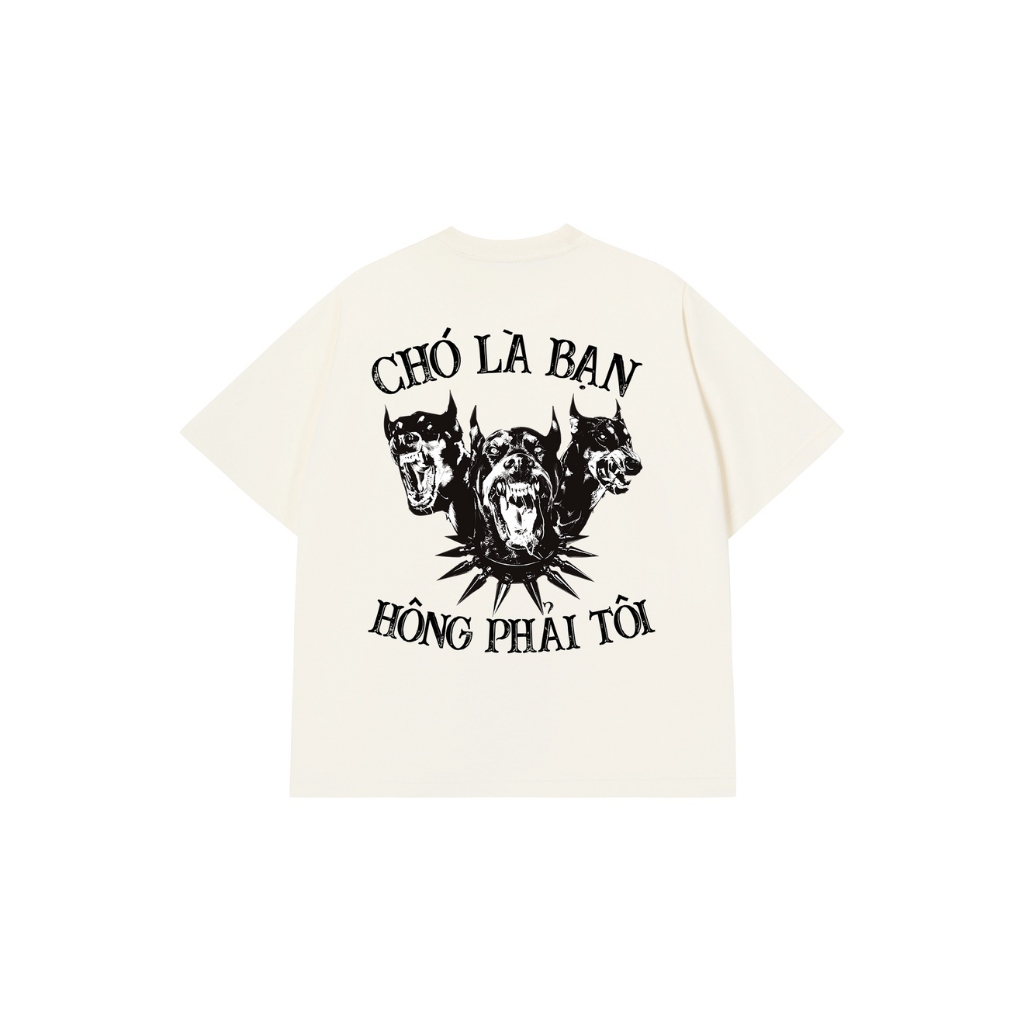 Áo Vớ Vẩn Vui Tươi REDLABEL Áo Thun CHÓ LÀ BẠN Cotton 100% Oversize Nam Nữ TS41