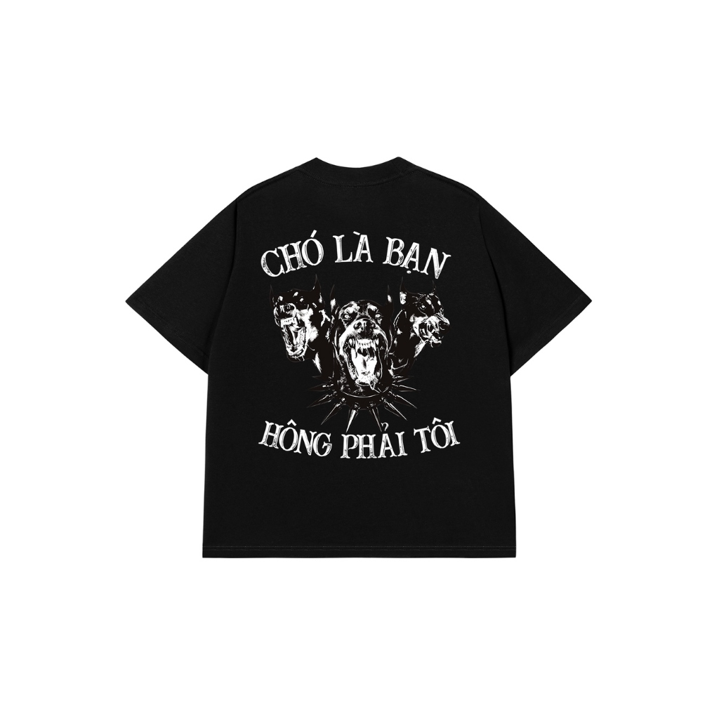 Áo Vớ Vẩn Vui Tươi REDLABEL Áo Thun CHÓ LÀ BẠN Cotton 100% Oversize Nam Nữ TS41