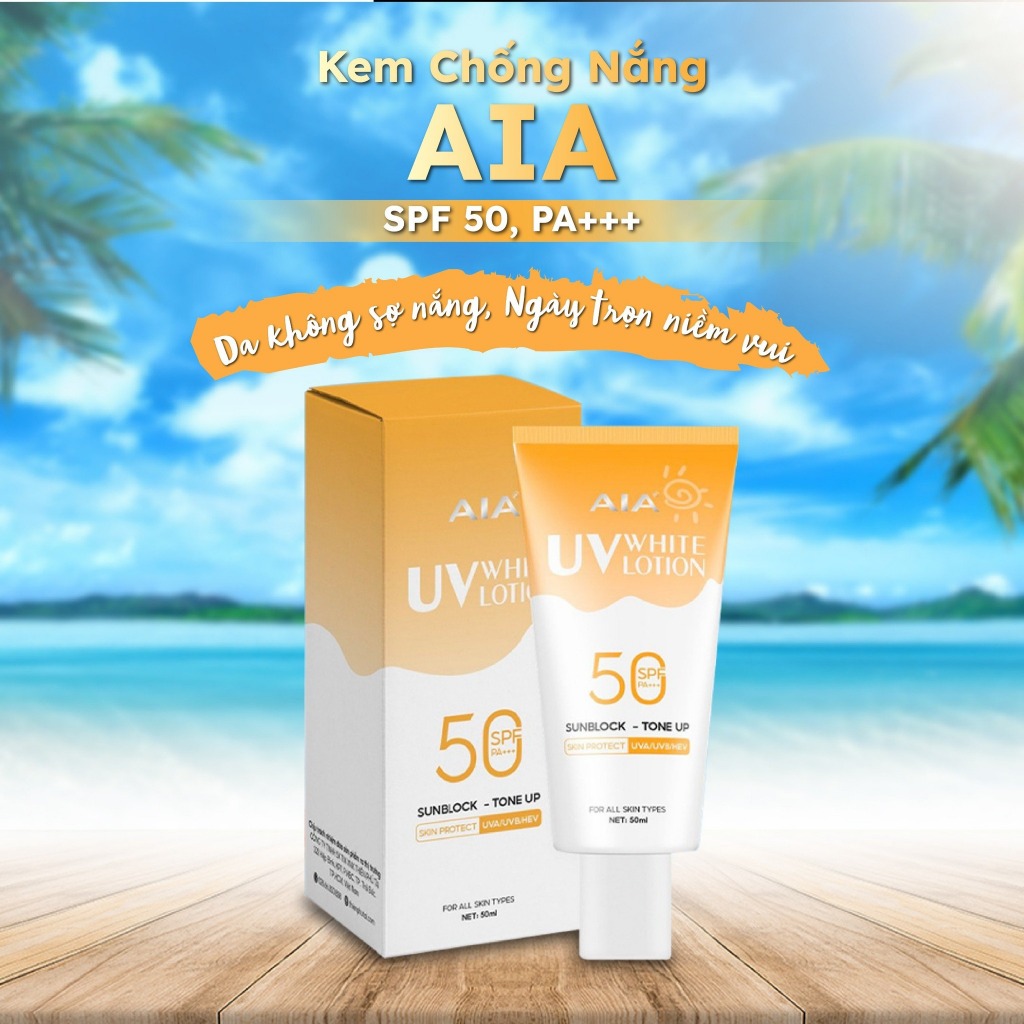 Kem Chống nắng AIA đa chức năng 60 ml SPF 40 (trắng-vàng) chăm sóc da tại nhà hiệu quả