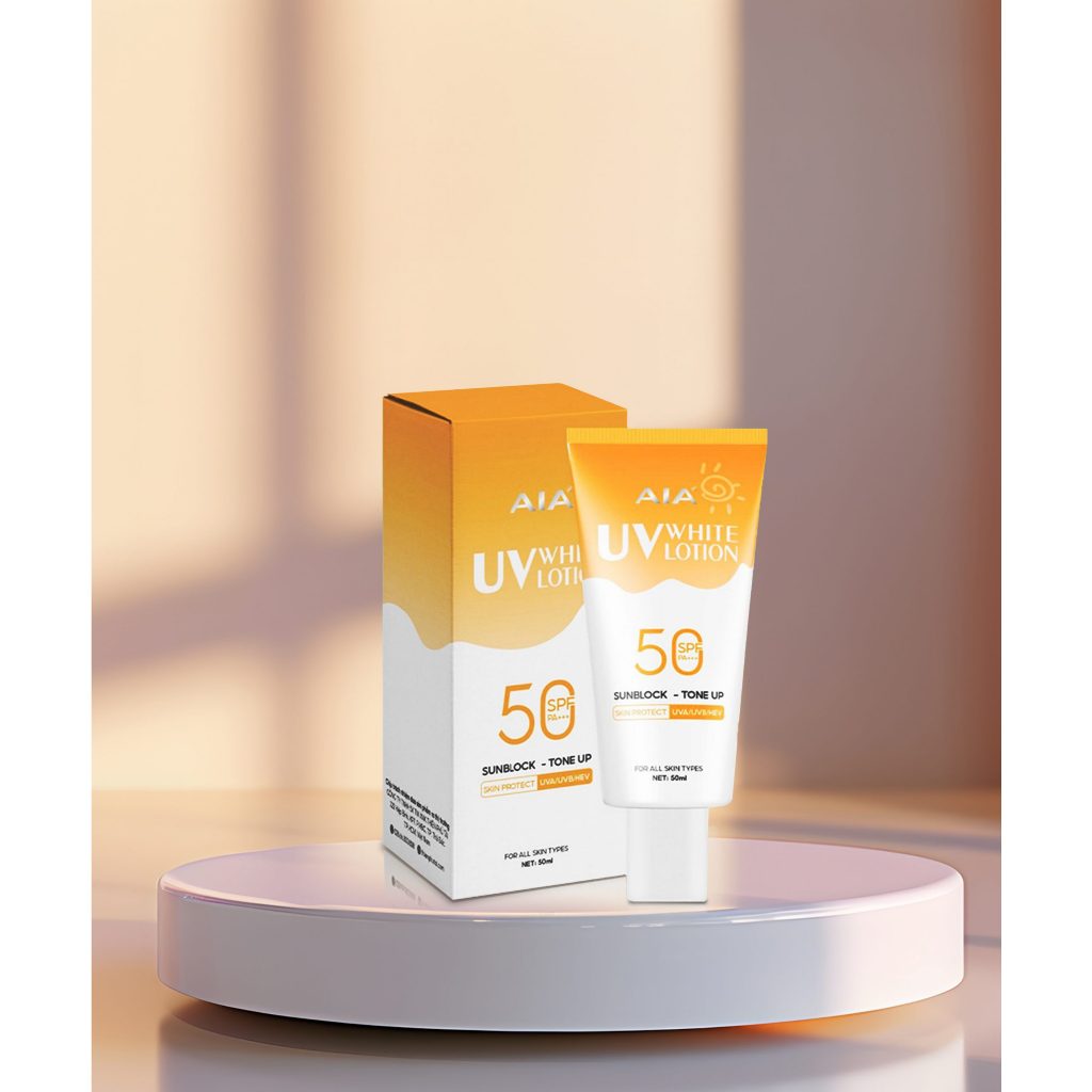 Kem Chống nắng AIA đa chức năng 60 ml SPF 40 (trắng-vàng) chăm sóc da tại nhà hiệu quả