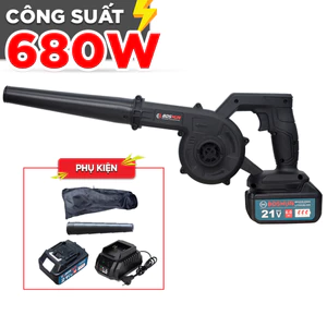 Máy Thổi, Hút Bụi Boshun 680W BS-AB775LION, Chân Pin Phổ Thông, Thổi Hút Đa Năng: Bụi, Lá, Rác,...