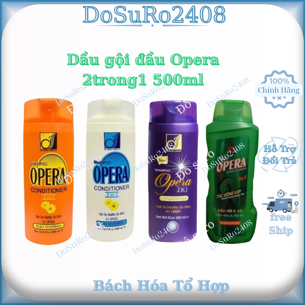 Dầu gội đầu Opera 2 trong 1 giảm gàu và rụng tóc 500ml ( đủ màu )