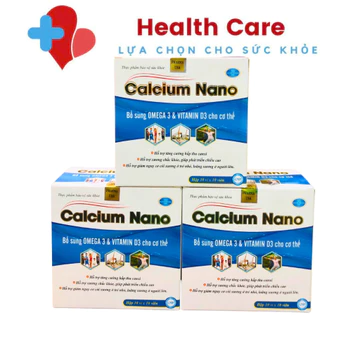 Viên Uống Canxi Calcium Nano Hỗ Trợ Tăng Cường Hấp thu Canxi Cho Cơ Thể – Hộp 100 viên