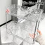 Kệ Đựng Mỹ Phẩm Để Bàn Acrylic Sóng Nước, Kệ Để Đồ Nhà Tắm Trong Suốt Vân Kim Cương Sang Trọng