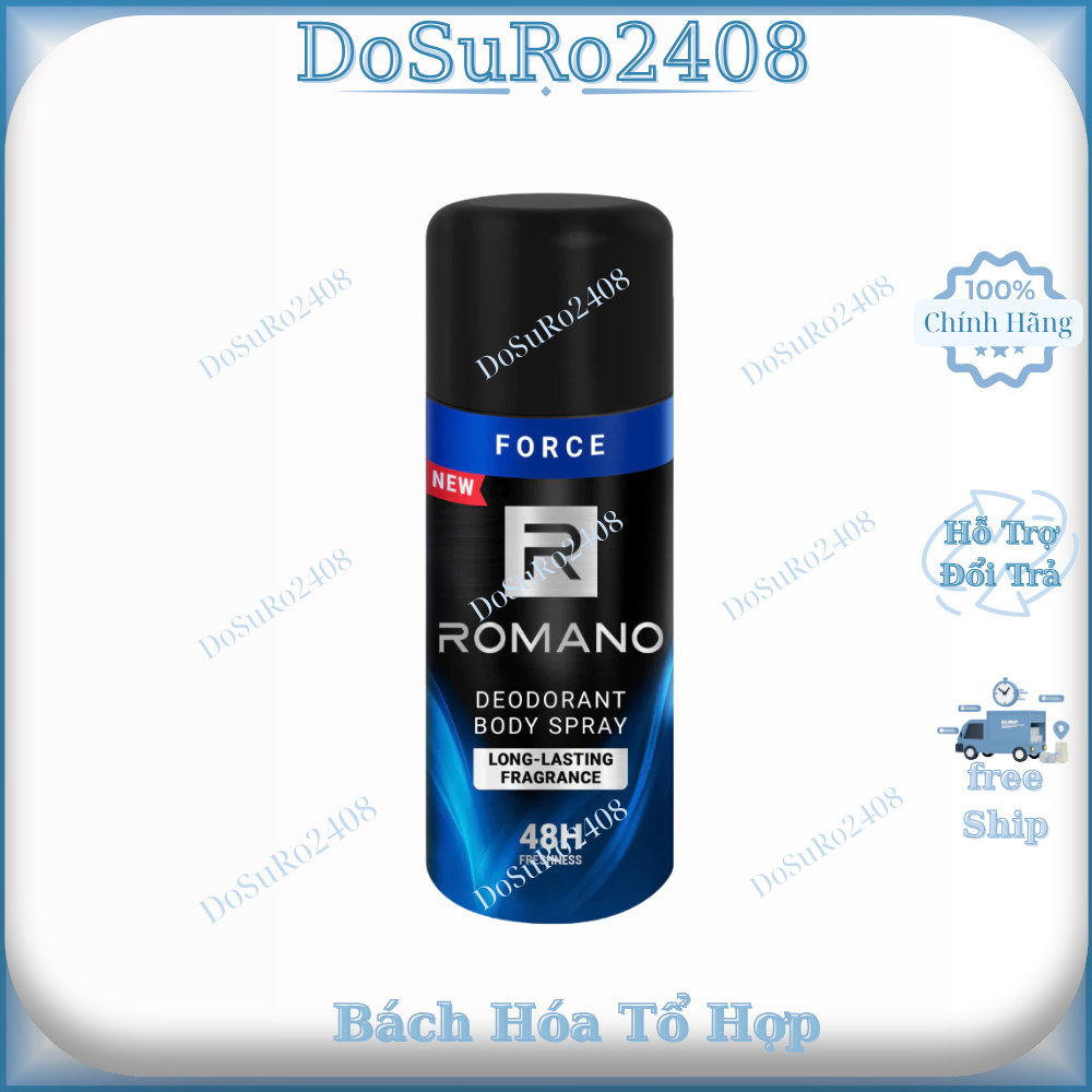 Xịt khử mùi toàn thân ngăn mồ hôi và mùi cơ thể Romano Attitude/Gentleman/Force/Classic 150ml