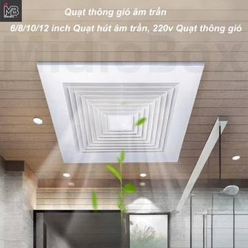 Quạt Hút thông gió âm tường, âm trần các loại