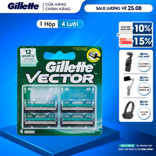 Lưỡi Dao Cạo Gillette Vector - Hộp 4 Lưỡi