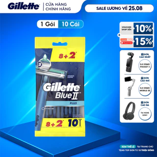 Dao Cạo Râu Gillette Blue II Plus - Gói 8+2 Cái