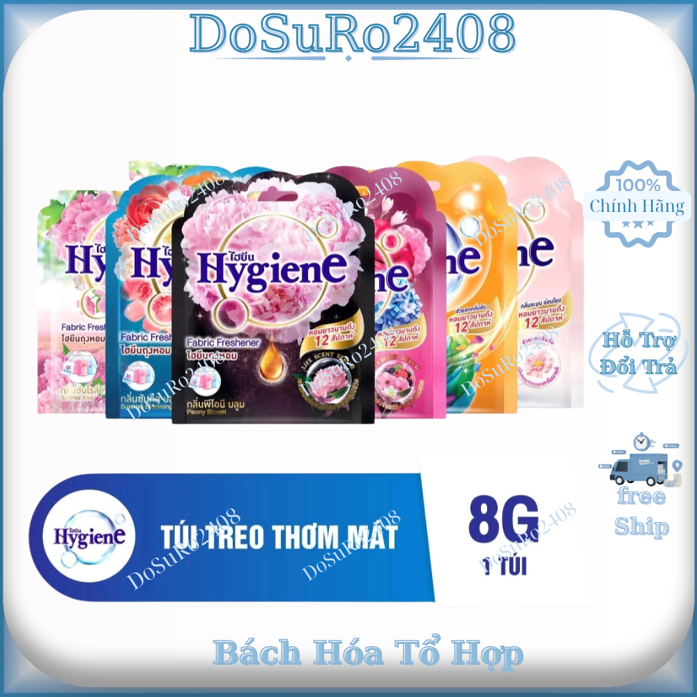 Túi Thơm Để Tủ Quần Ảo Hygiene Thái Lan Hương Hoa Đậm Đặc Treo Xe Treo Tủ Quần Áo Nhà Vệ