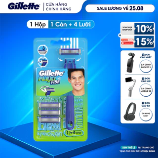 Dao Cạo Râu GILLETTE Flexi Vibe Hộp 1 Cán Dao Và 4 Lưỡi