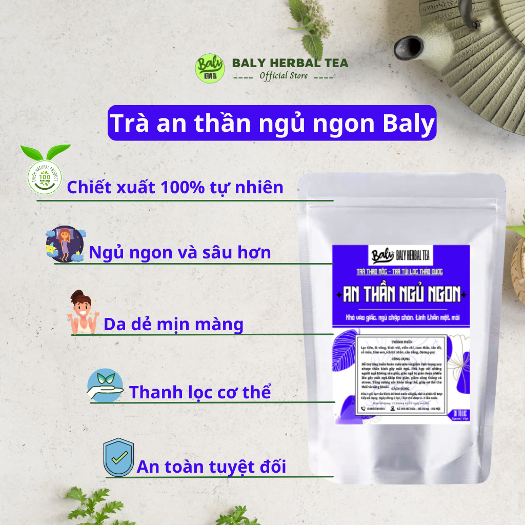 Thiết kế của Trà Thảo Dược An Thần Tiêu Chuẩn