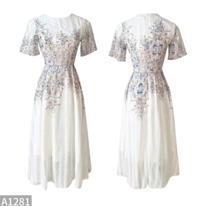 New Dress A1281 với thiết kế nhẹ nhàng bay bổng nàng thơ Đầm Hoạ tiết A1281