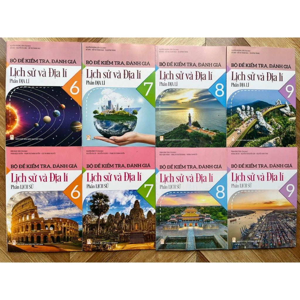 Sách - Bộ Đề Kiểm Tra Đánh Giá Lịch Sử Và Địa Lí 6 7 8 9 Combo/ Lẻ