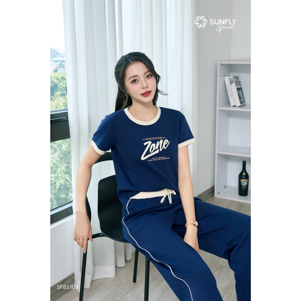SFB3103 Set đồ nữ poly cotton 2da áo cộc quần dài