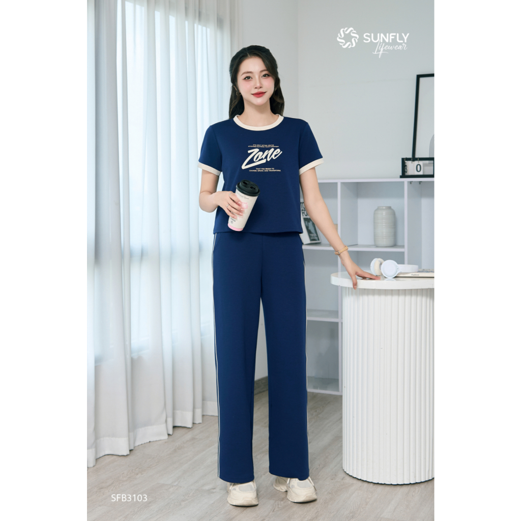 SFB3103 Set đồ nữ poly cotton 2da áo cộc quần dài