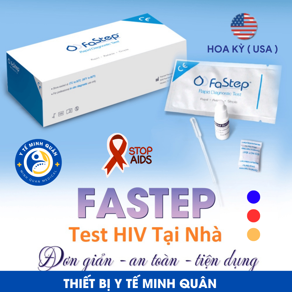 Bộ test xét nghiệm HIV tại nhà chính hãng Fastep của USA - Độ chính xác ...