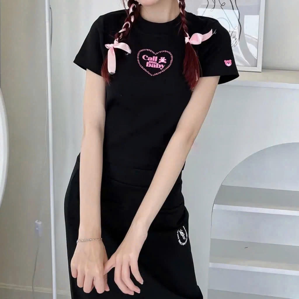 [ Video sp thực tế ] Áo thun babytee MCA nữ In chữ Call me baby A5656