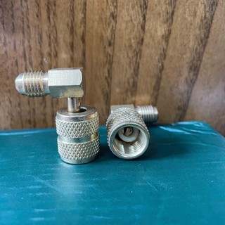 Đầu Chuyển Đổi Ga Góc 90° Gas R22 - R410 Đầu Nối Nạp Gas Điều Hòa Máy Lạnh Gia Đình