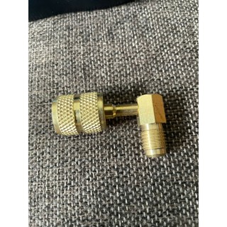 Đầu Chuyển Đổi Ga Góc 90° Gas R22 - R410 Đầu Nối Nạp Gas Điều Hòa Máy Lạnh Gia Đình