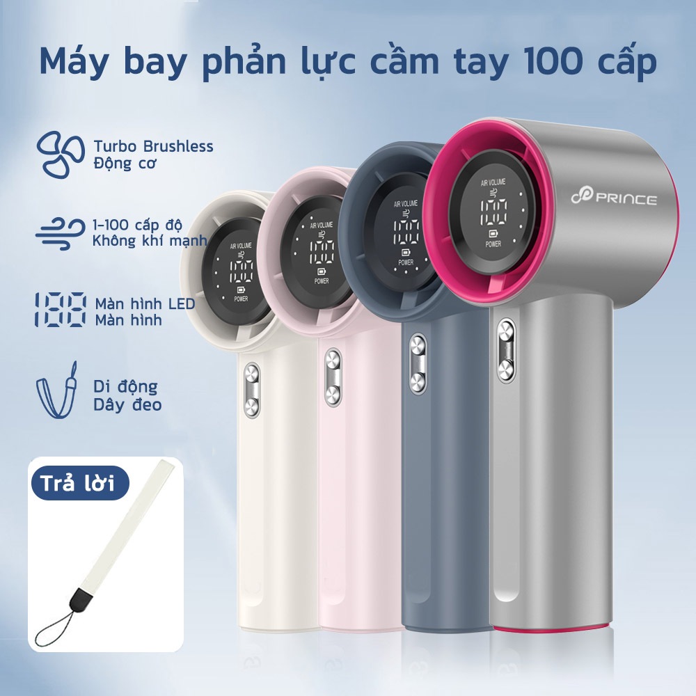 EXYT Quạt mini cầm tay 4000 mAh di động có thể sạc gió mạnh 100 tốc độ turbo phản lực - Bảo hành 12 tháng