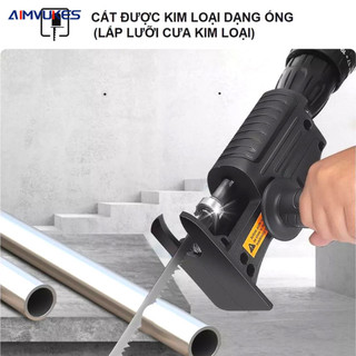 【Hàng giao ngay】Bộ Chuyển Đổi Máy Khoan Thành Máy Cưa Lọng Cầm Tay (Tặng kèm 3 lưỡi cưa)