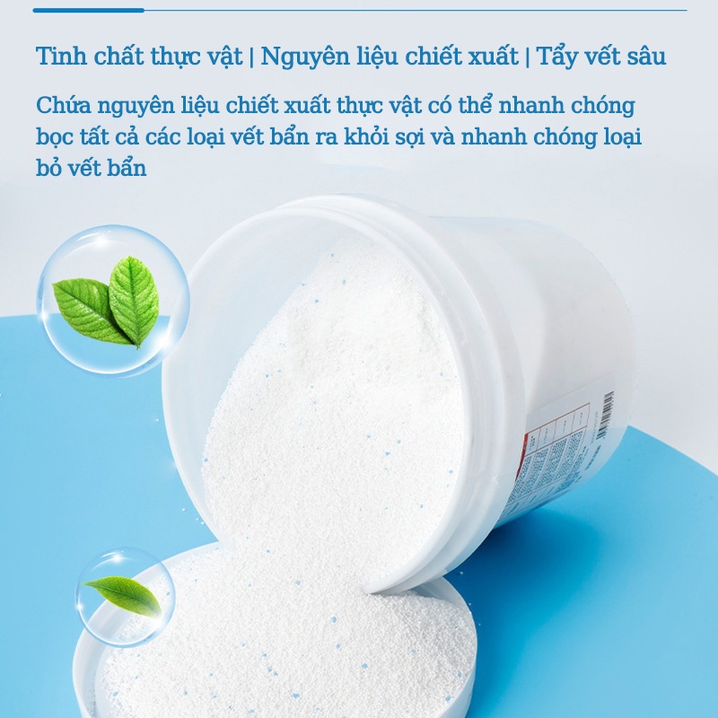 【5 Chai】Bột Tẩy Trắng Quần Áo Đa Năng - Làm sạch vải ố vàng, Vết bẩn khó giặt, An toàn, Không phai màu