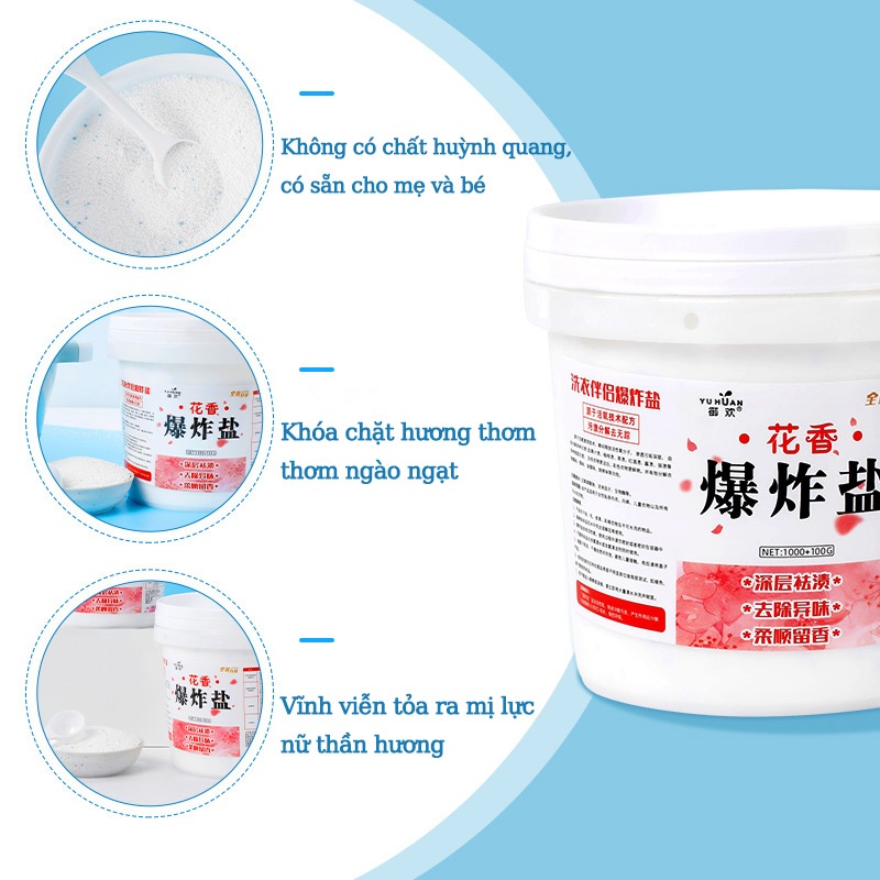 【5 Chai】Bột Tẩy Trắng Quần Áo Đa Năng - Làm sạch vải ố vàng, Vết bẩn khó giặt, An toàn, Không phai màu