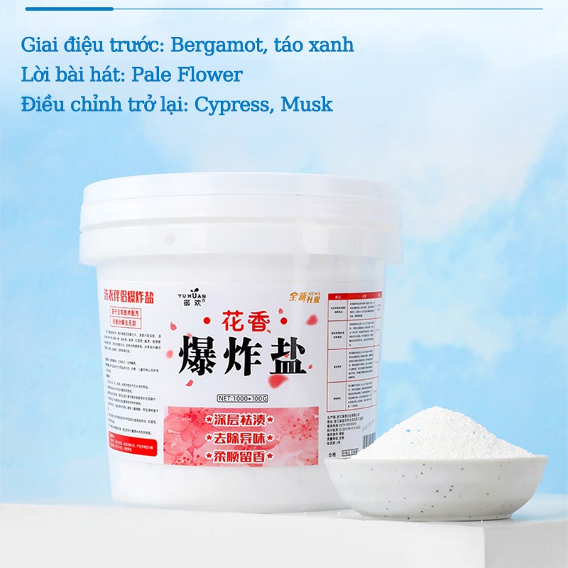 【5 Chai】Bột Tẩy Trắng Quần Áo Đa Năng - Làm sạch vải ố vàng, Vết bẩn khó giặt, An toàn, Không phai màu