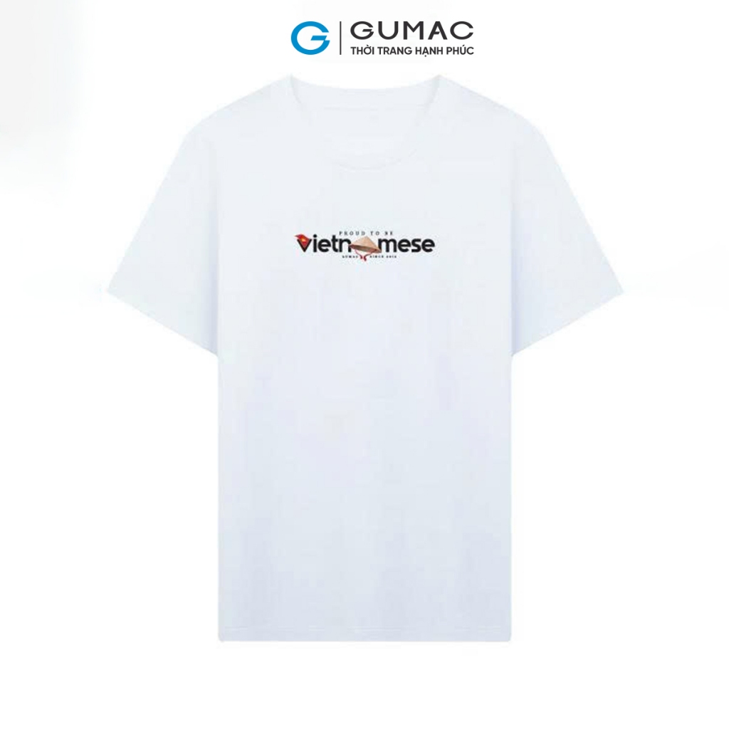 [QUÀ TẶNG] Áo thun PROUD TO BE - vietnam GUMACese form suông cơ bản tay ngắn  DPF09014