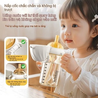 Youkebei Bình Sữa Trẻ Em Bé PPSU, Cốc Tập Lật Đầu, Bình Ống Hút, Cốc Uống