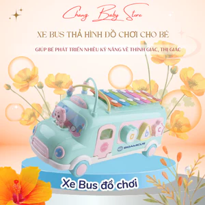 Xe Bus thả hình đồ chơi cho bé BioAmicus