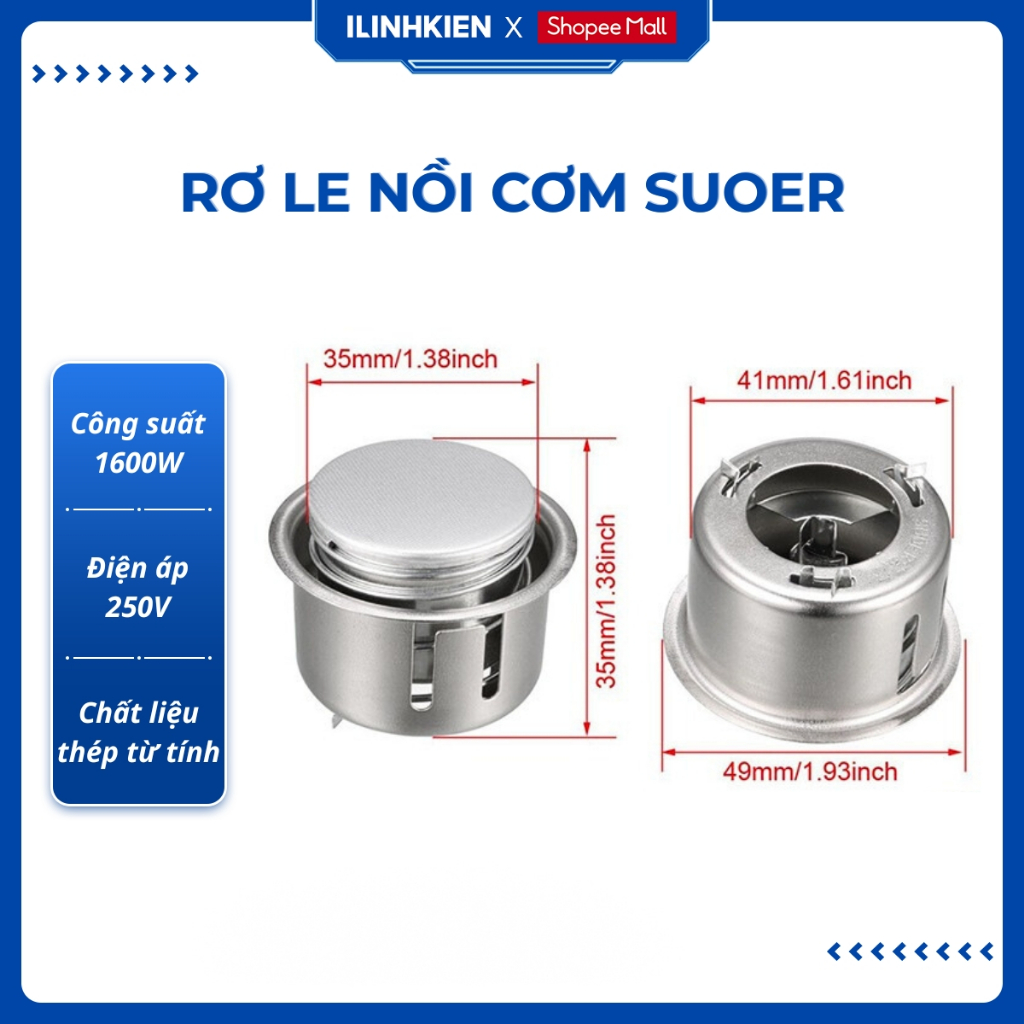 Rơ le nồi cơm điện có vỏ hộp ilinhkien.