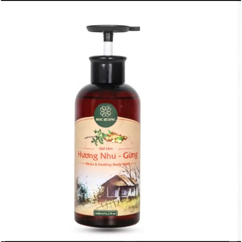 Gel tắm thảo mộc thiên nhiên hương nhu gừng Mộc Hương - 420ml - Dịu nhẹ cho mẹ và bé