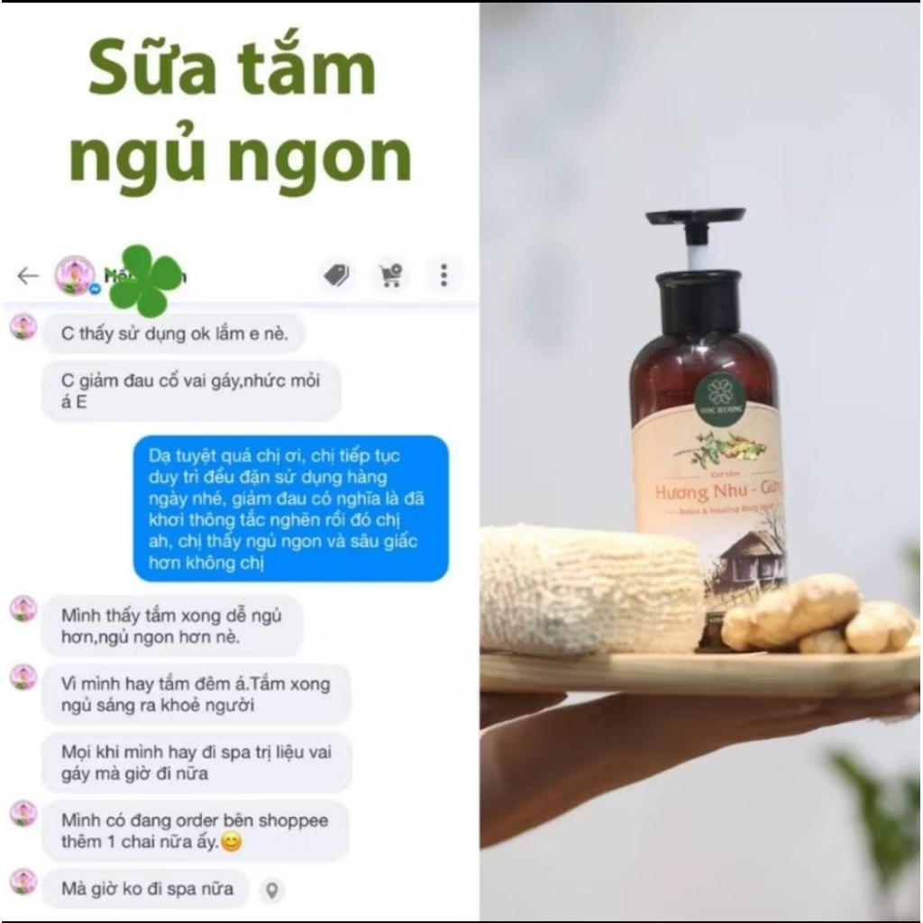 Gel tắm thảo mộc thiên nhiên hương nhu gừng Mộc Hương - 420ml - Dịu nhẹ cho mẹ và bé