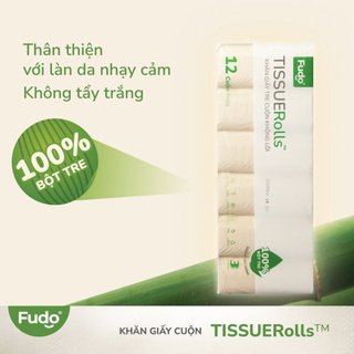 Khăn giấy tre tự nhiên Fudo mềm mịn, dai, an toàn, không chất tẩy trắng